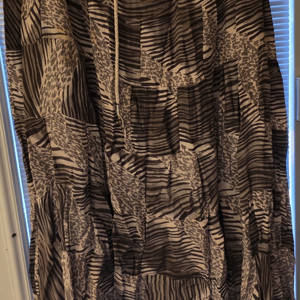 Elegant Animal Print Maxi Skirt